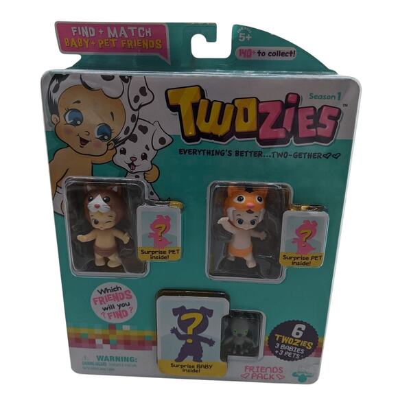 Twozies S1 Friends Pack 3 Babies and 3 Pets - Picture 1 of 2
